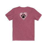 2021 LV Maltese w/ Heart Paw Back FBC Unisex Jersey Short Sleeve Tee