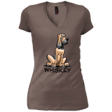 Whiskey Collection District Junior's Vintage Wash V-Neck T-Shirt - The Bloodhound Shop