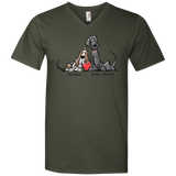 Tim's Freddie/Basil Love Anvil Men's Printed V-Neck T-Shirt - The Bloodhound Shop