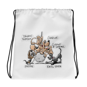 Tim's Wrecking ball Crew 5 With Names Drawstring bag - The Bloodhound Shop