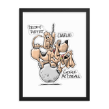 Tim's Wrecking Ball Crew 3 With Names Framed poster - The Bloodhound Shop